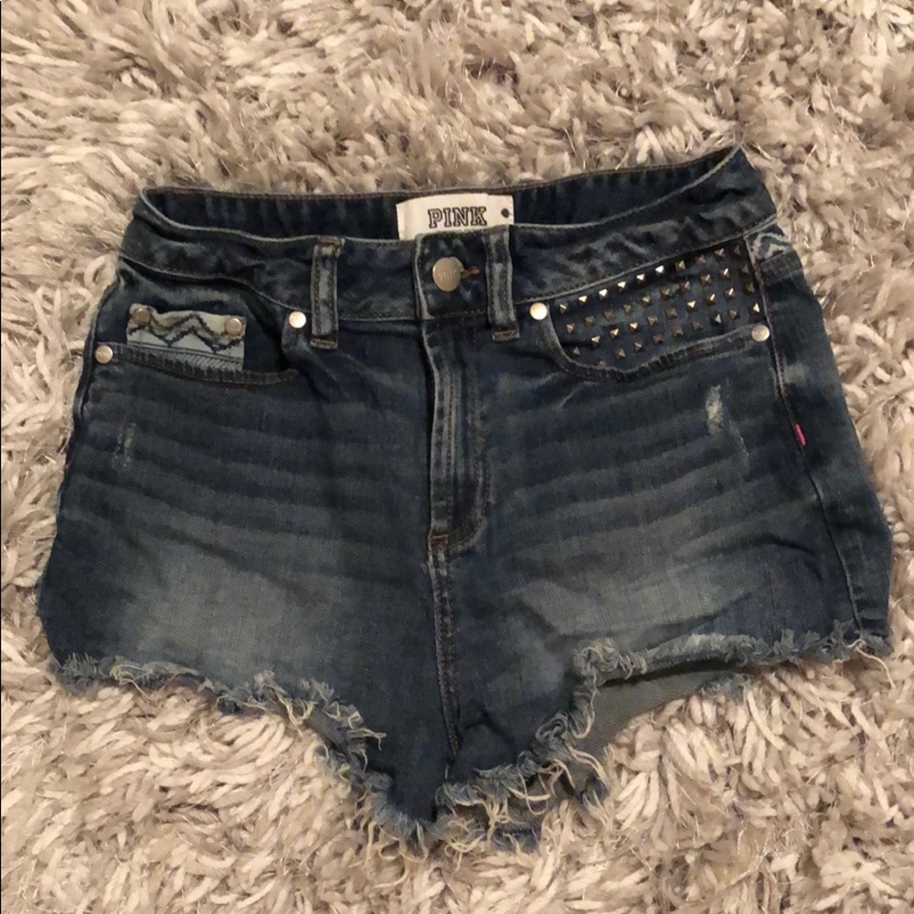 Victoria’s Secret Pink Denim High Waisted Shorts